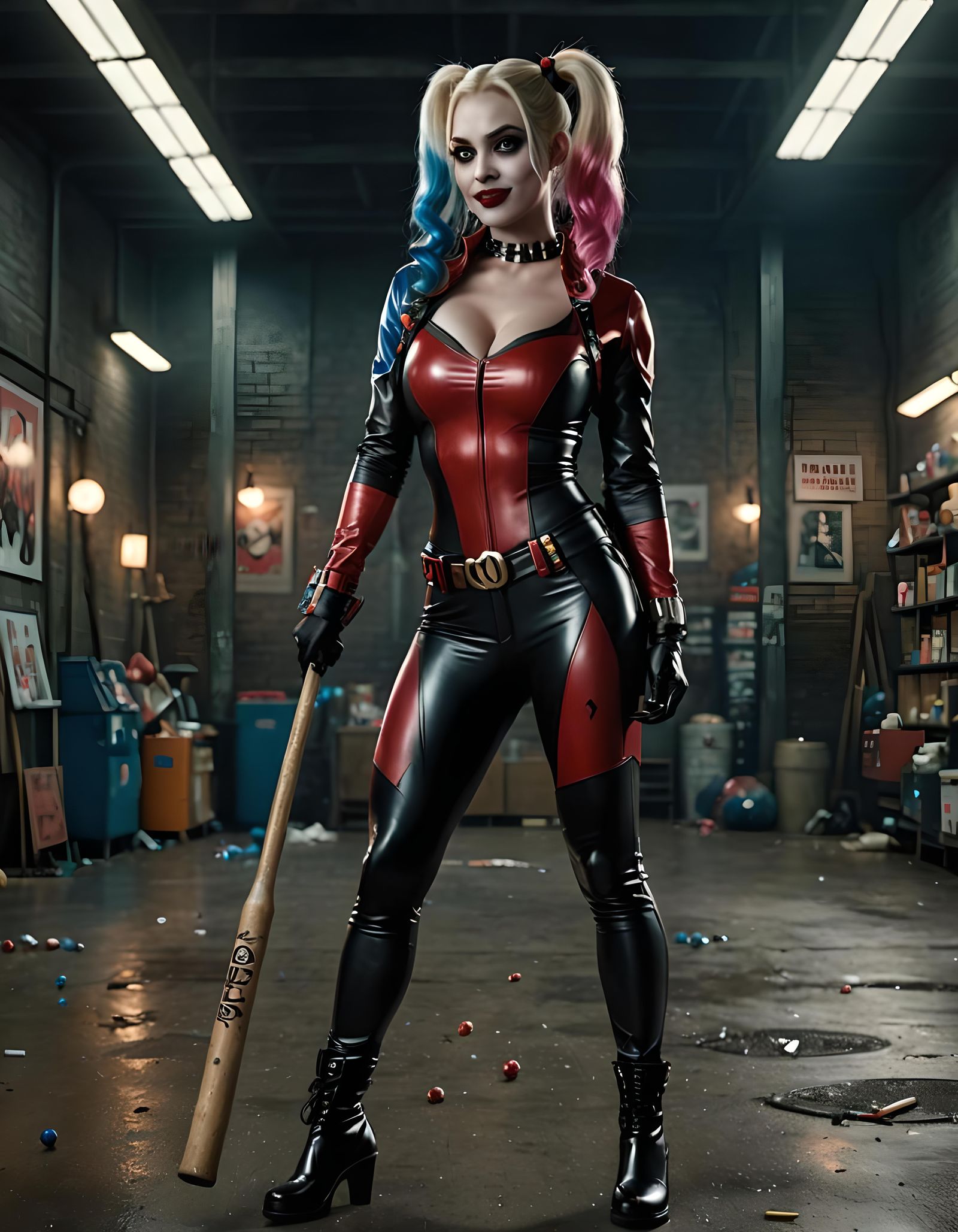 Harley Quinn Kisses Baseball Bat in 8K 3D