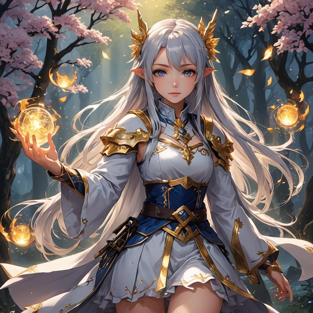 Fantasy Anime Girl in Digital Art Style