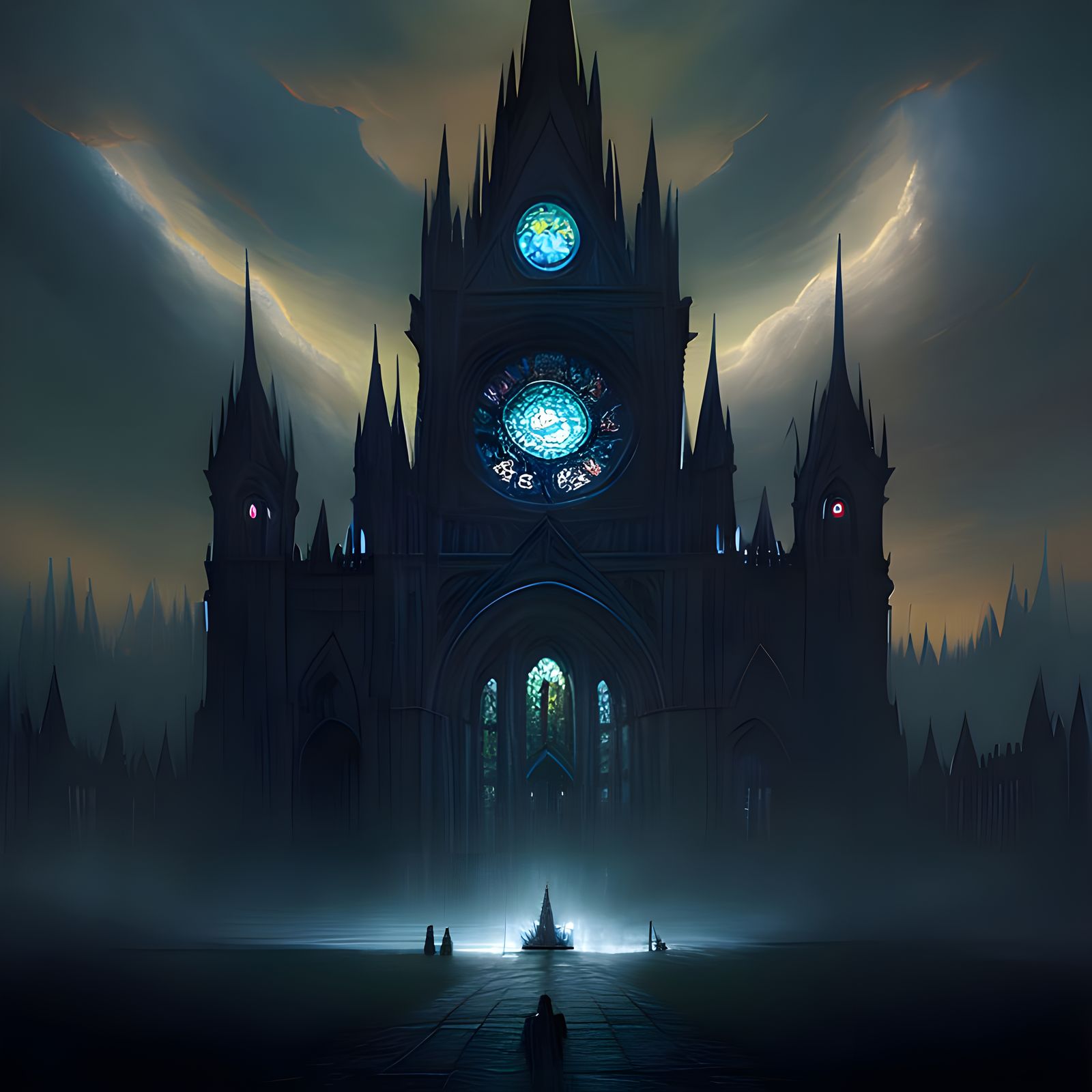 Surreal Gothic Cathedral Basks in Heavenly Sunshine