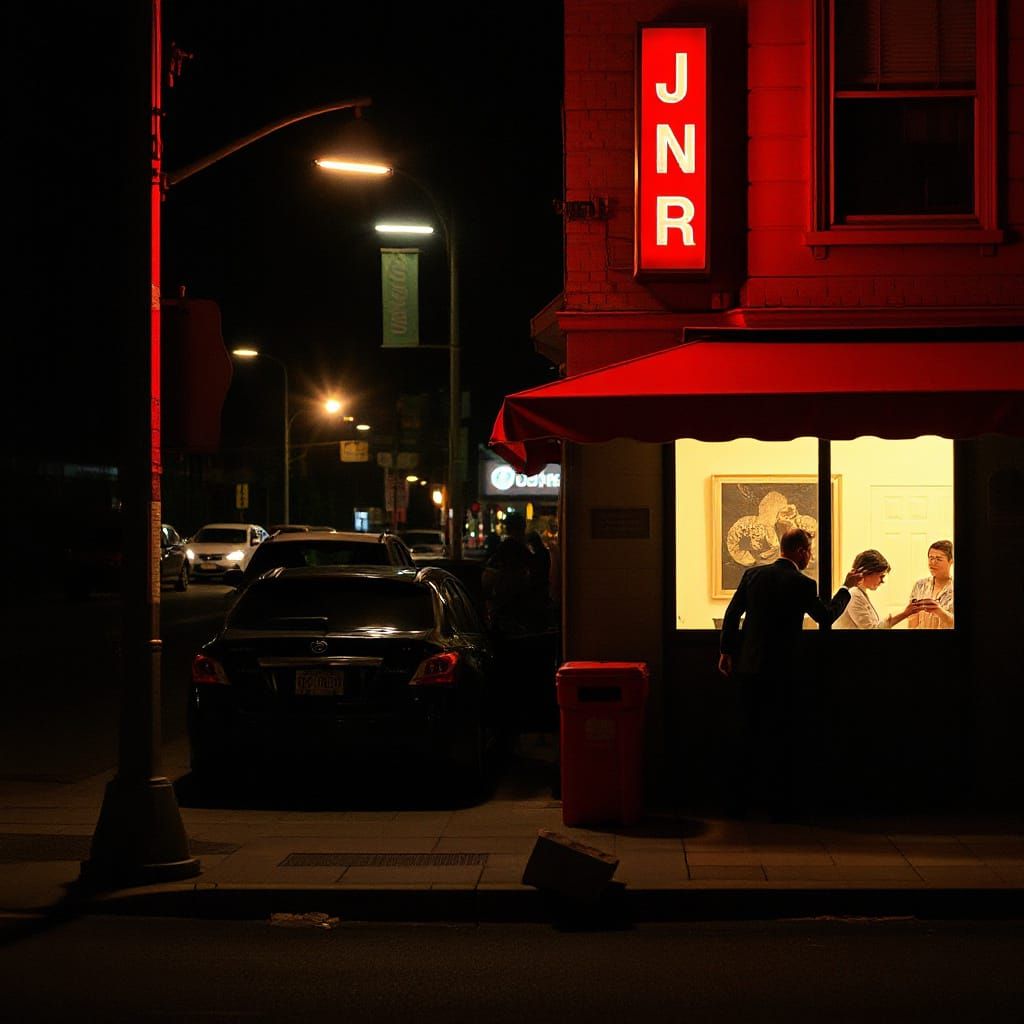 Low Poly Noir Style Shoe in a Dreamlike Setting