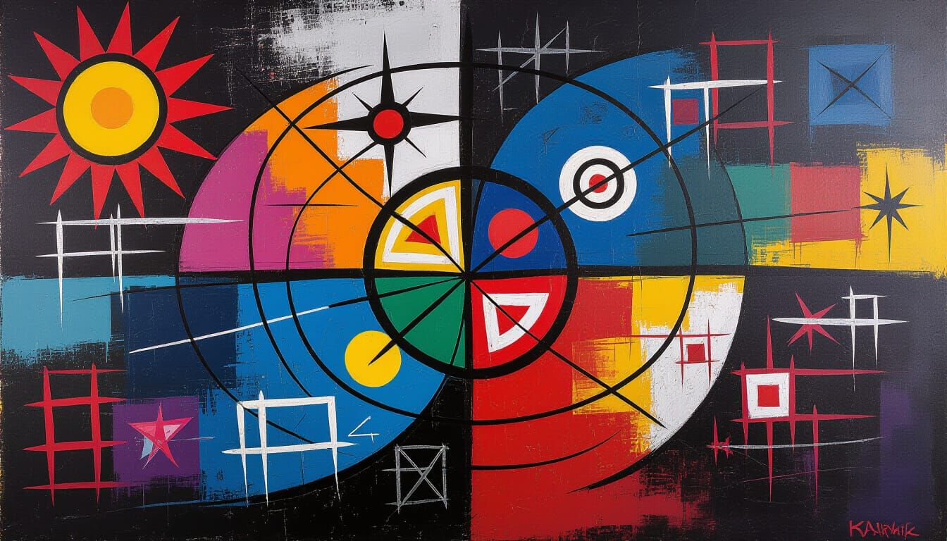 Abstract Interconnectedness with Energetic Lines and Vibrant...