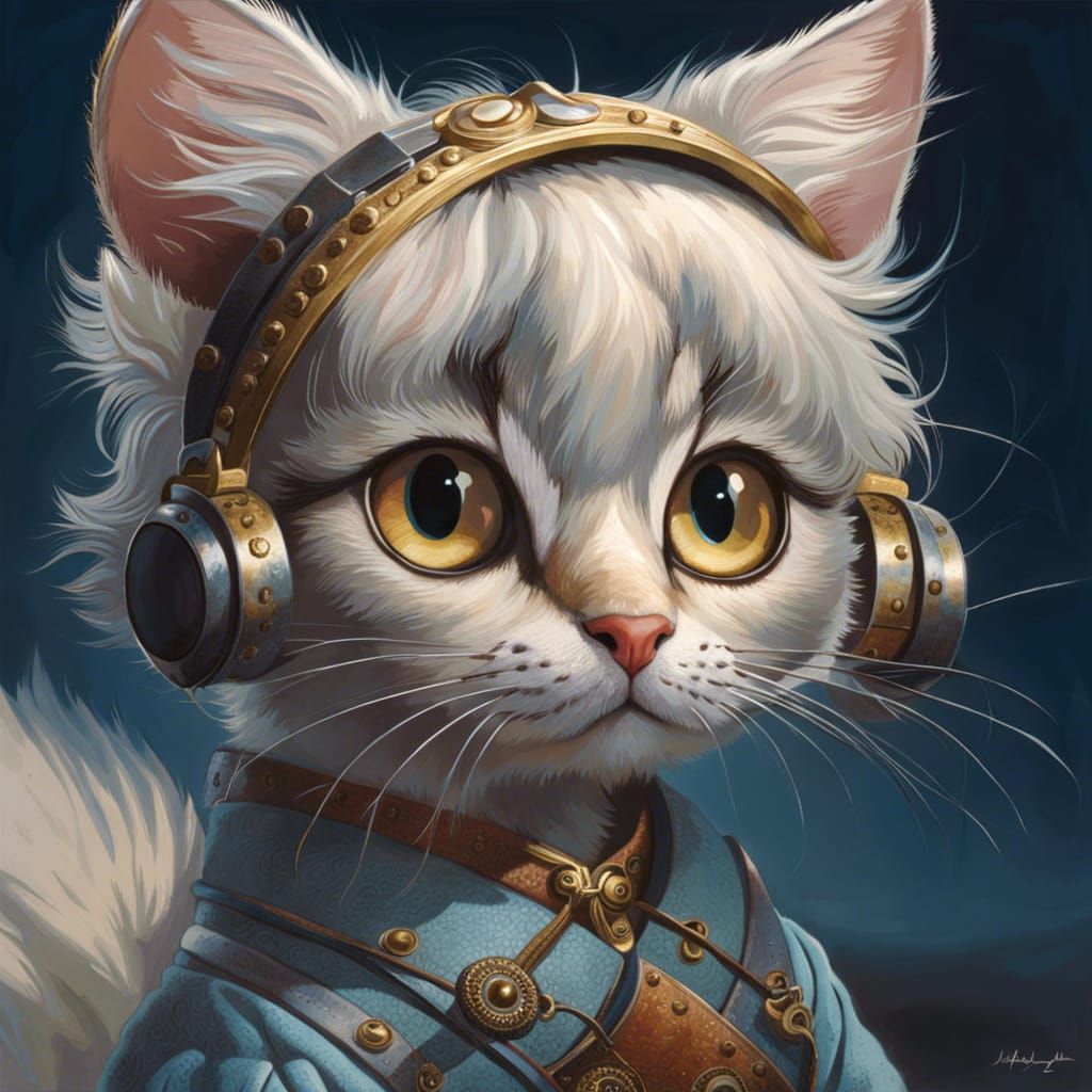 Adorable Portrait in Expressive Oil Painting Style