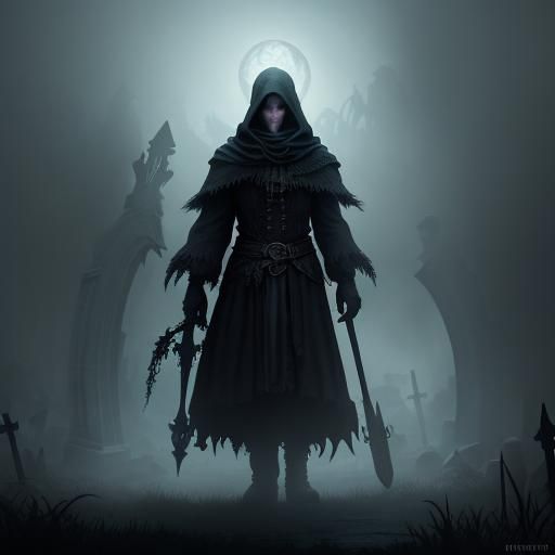 Mystical Graveyard Witch Concept Art