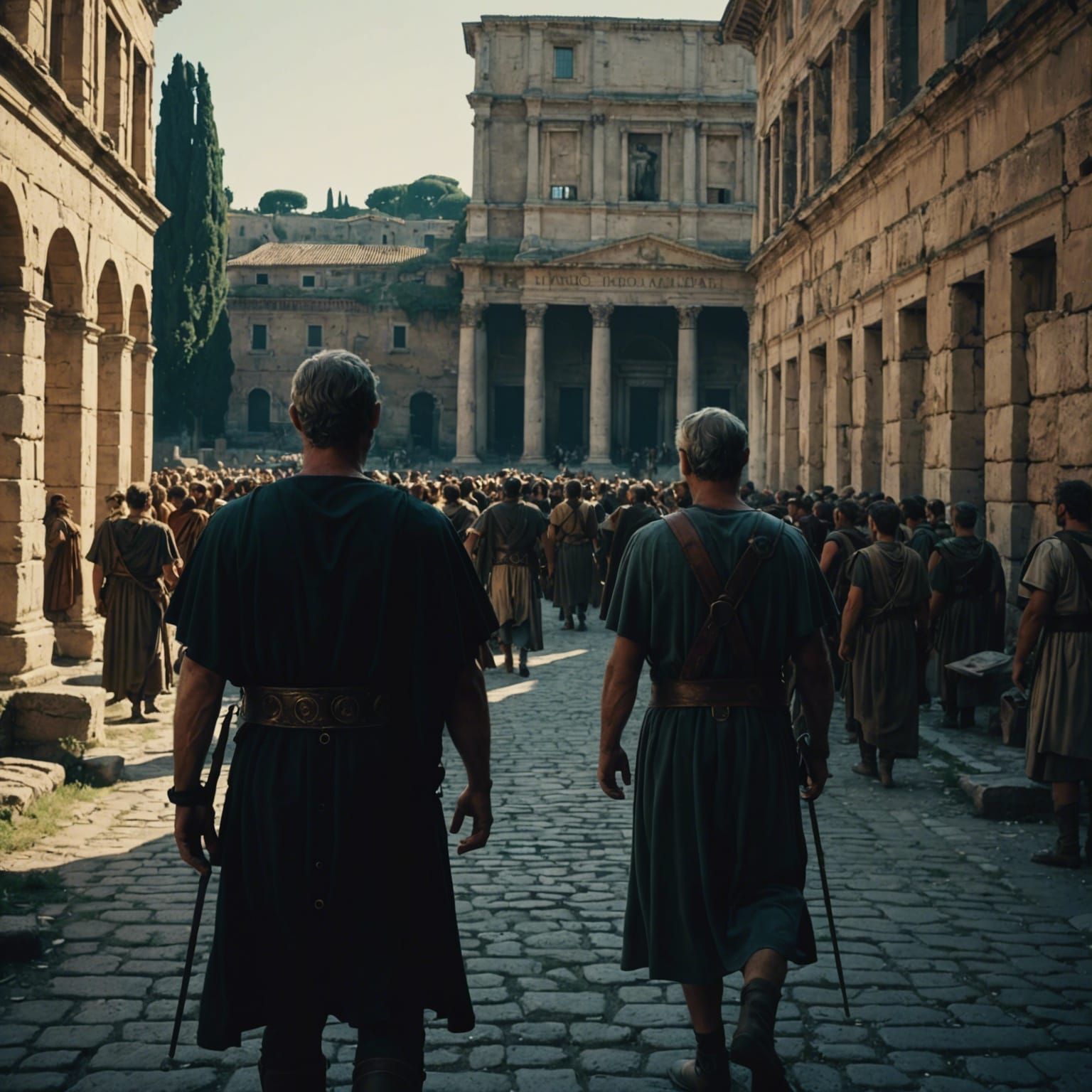 Epic Cinematic View of Ancient Rome
