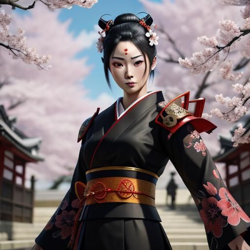 Japanese Culture: Geisha, Ninja, Samurai in Anime Style