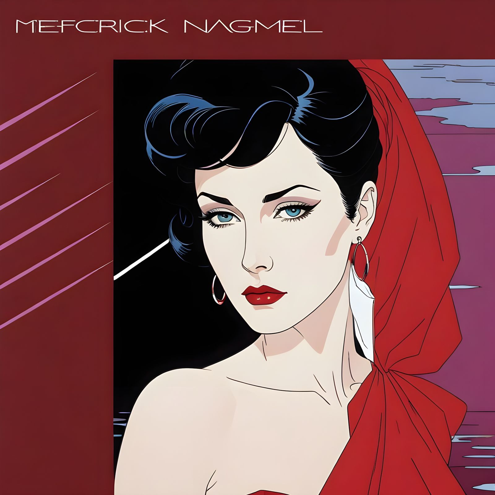 Woman in Red Dress Album Cover Art
