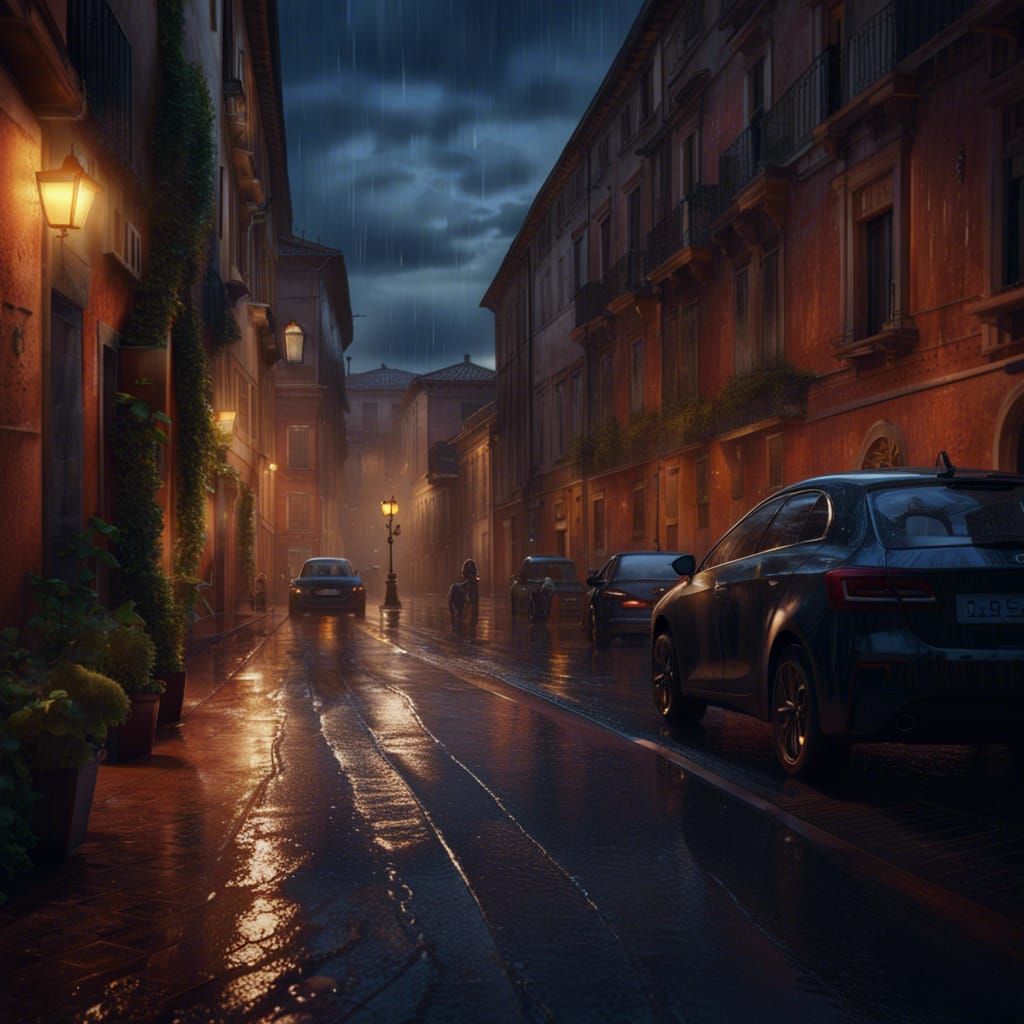 rainy day in Rome