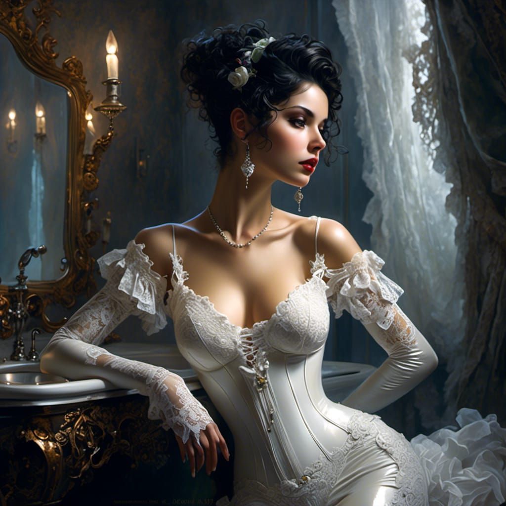 Gothic Latex: A Mysterious Woman in Lace