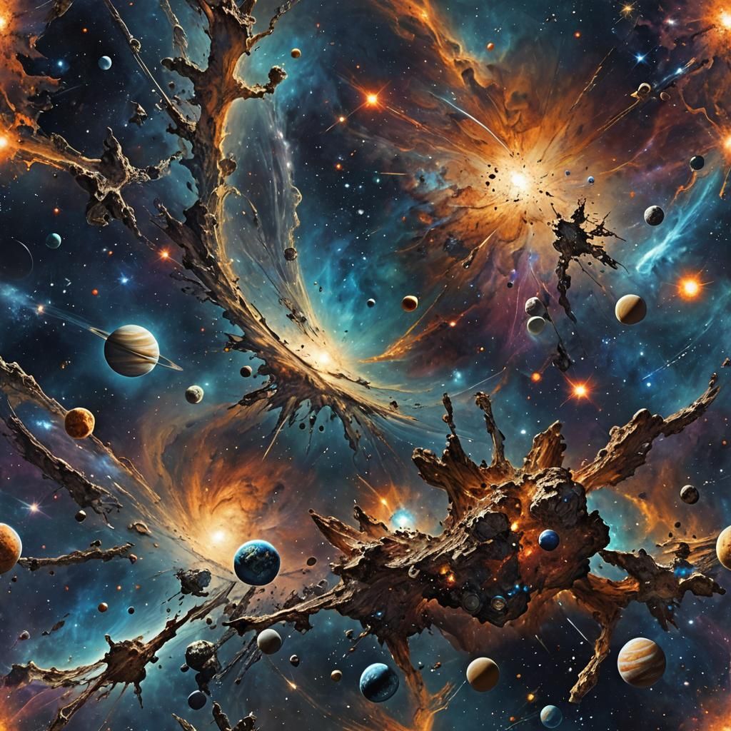 Fantastical Outer Space Digital Painting in 8k