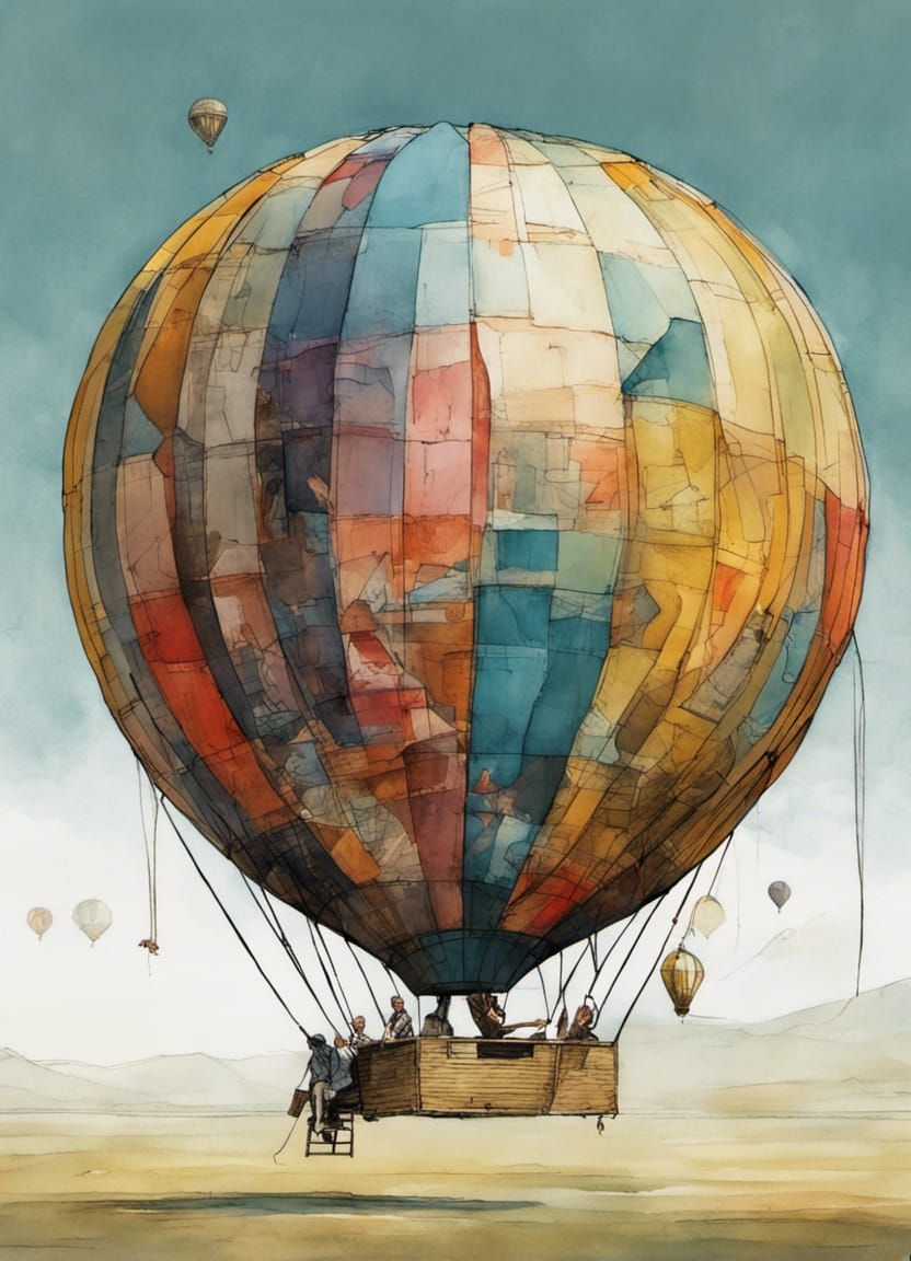 Imaginative Hot Air Balloon with High-Tech Gadgets