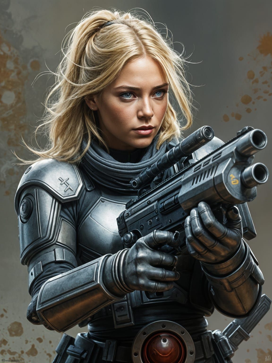 Bionic Warrior in Powered Armor