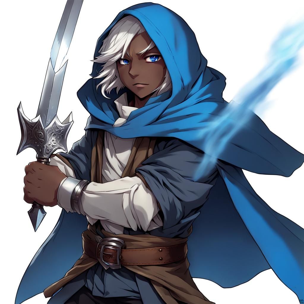 Rogue Halfling with Daggers in Anime Style