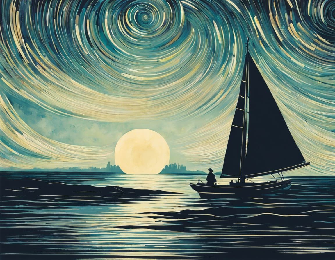 Ethereal Sailor in Monotype Ink