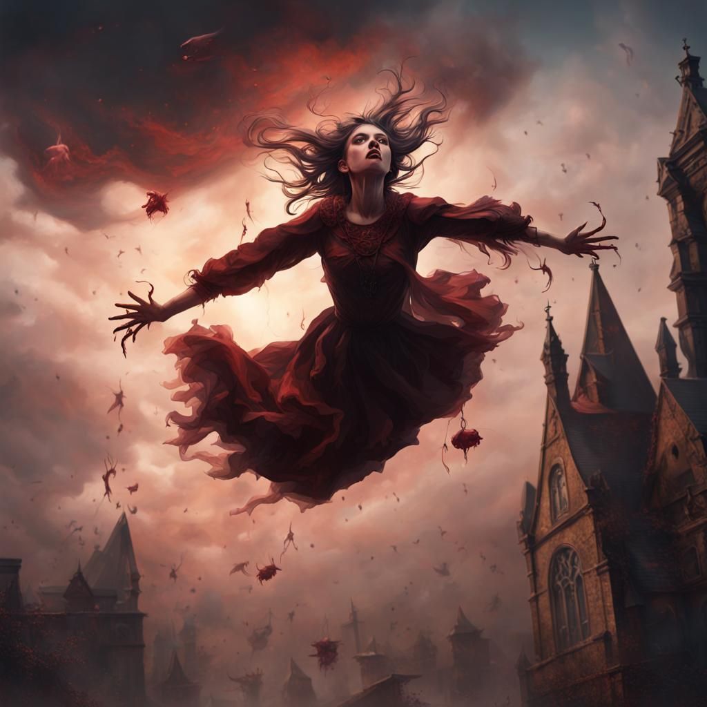 Exorcism: Demon Girl Floating in Air