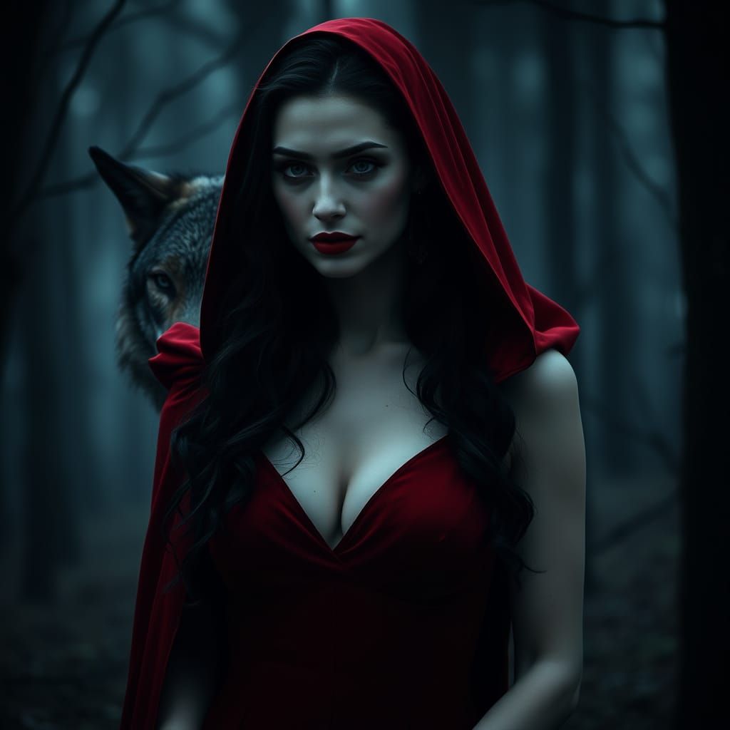 Ethereal Encounter: Dark Goddess Meets Cunning Wolf in Twili...