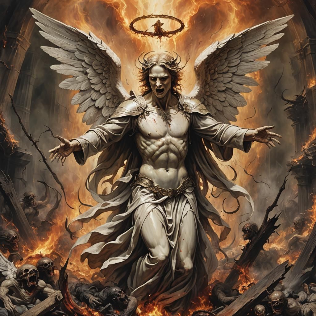 Angel Born in Hell: A Symbolic Depiction