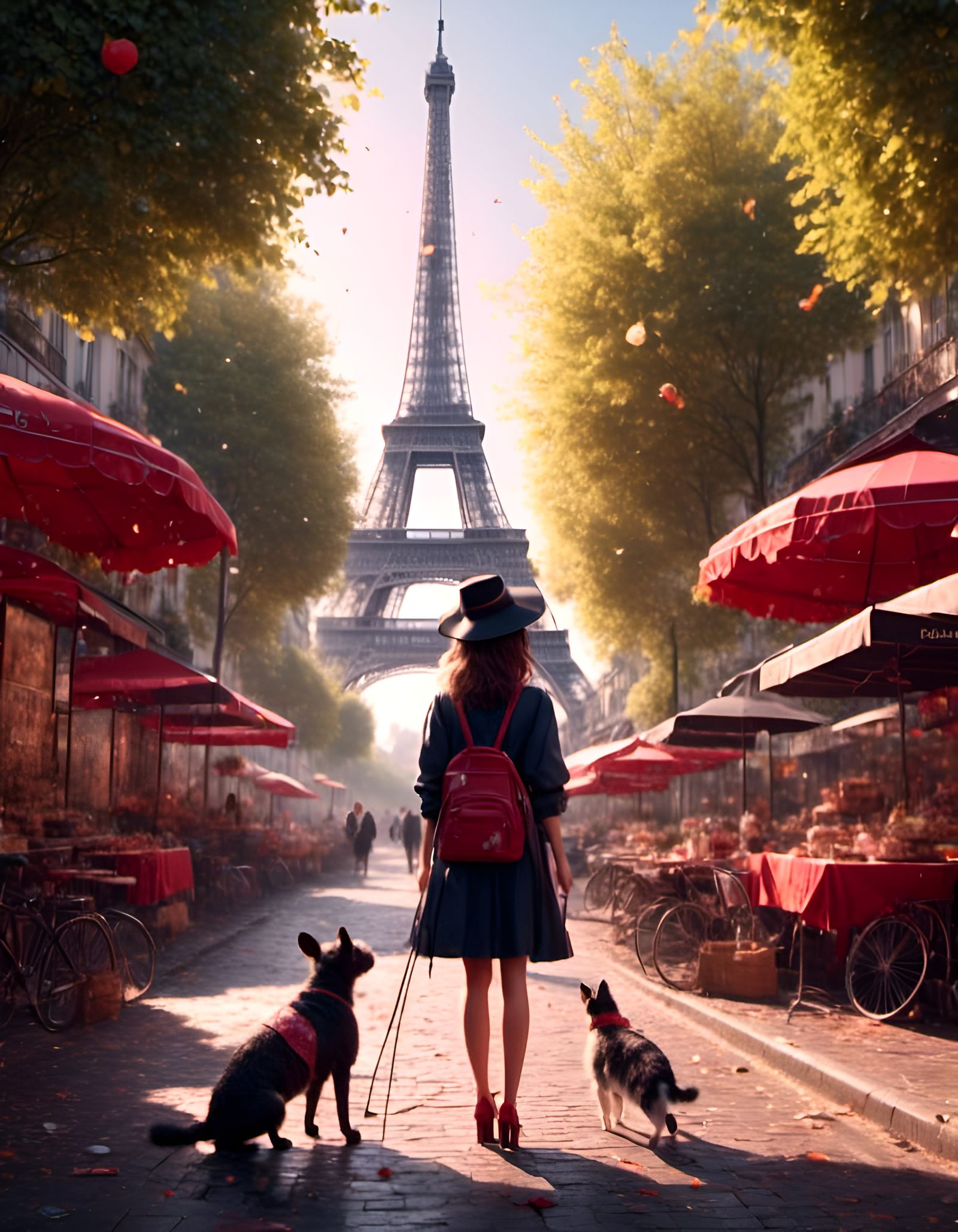 Parisian Walkthrough in Splatter Graffiti Style