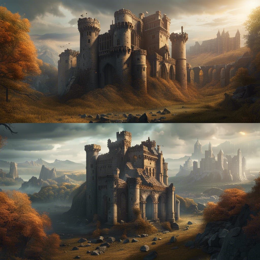 Dramatic Ruins of a Medieval Castle