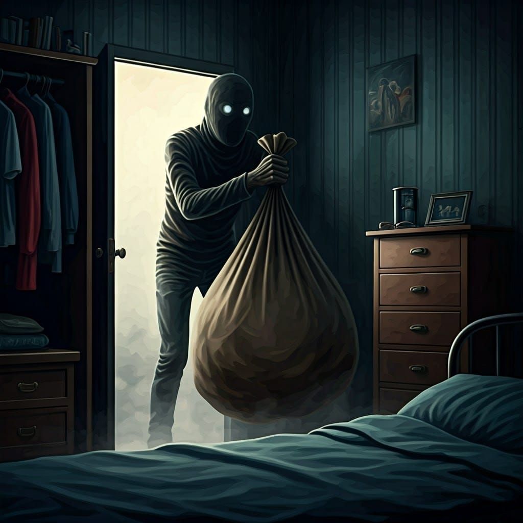 Eerie Dark Figure Emerges from Haze in Ominous, Gothic Atmos...