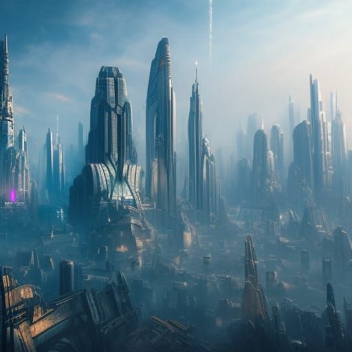 Futuristic Metropolis Concept Art in Unreal Engine 5