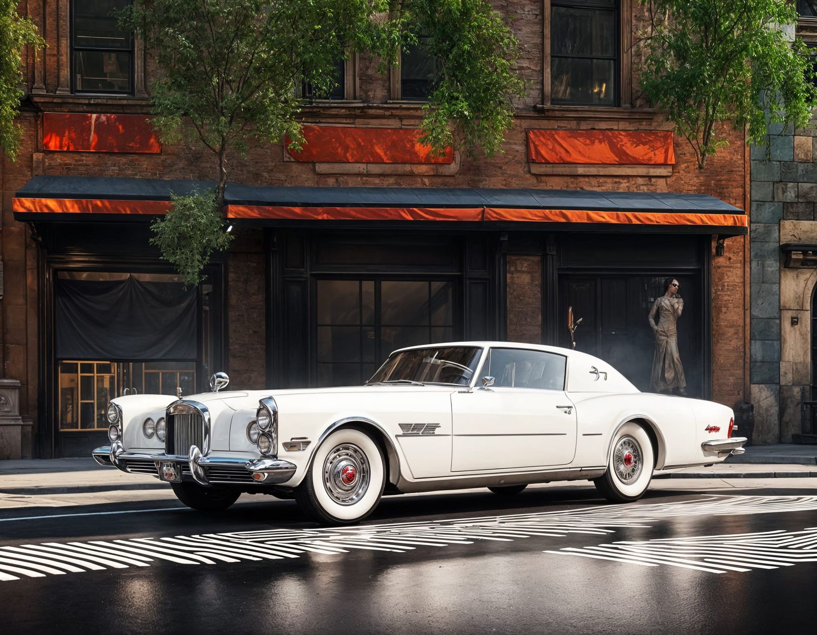 White 1968 Stutz Blackhawk Coupe in Exner Style