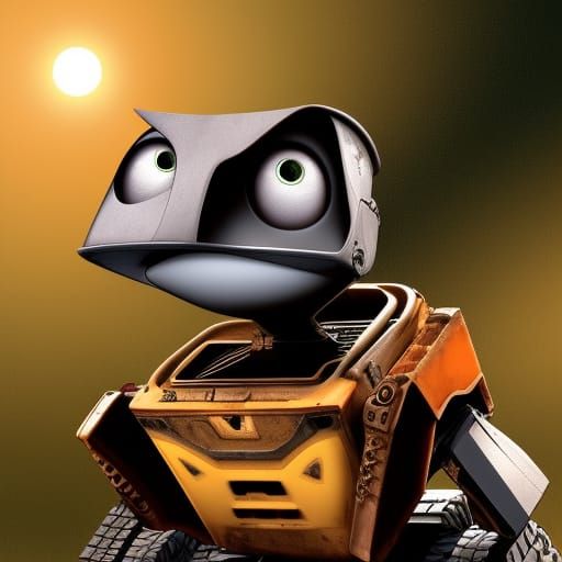 Wall-E as a Vampire Hybrid Character