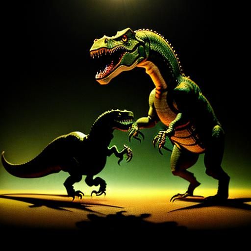 ankle bitter truly captivating life-like T-Rex shadow puppet...