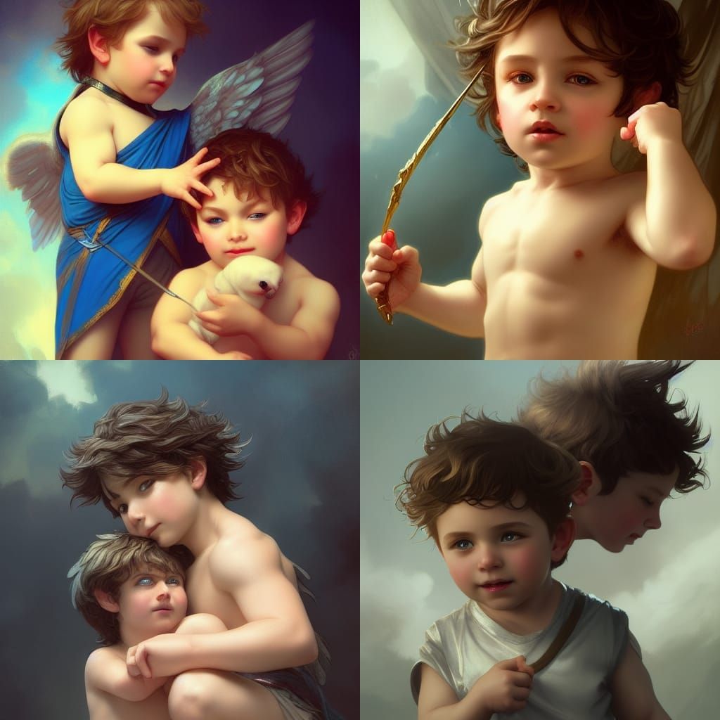 Cupids: Hyperdetailed Portrait in Volumetric Lighting