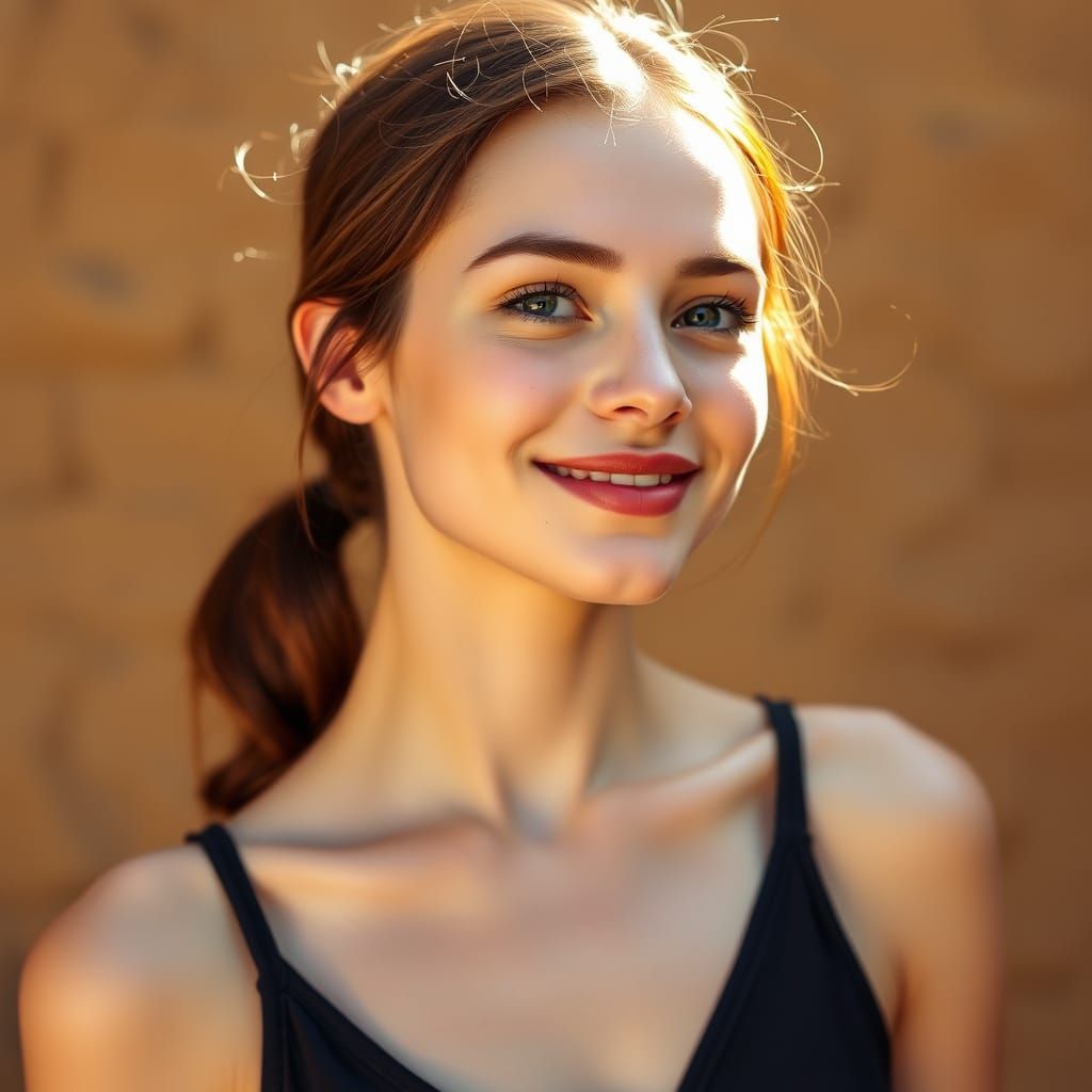 Gentle Woman in Soft Focus, Renaissance-Inspired