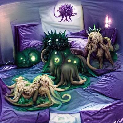 Cthulhu and Shub-Niggurath Slumber Party