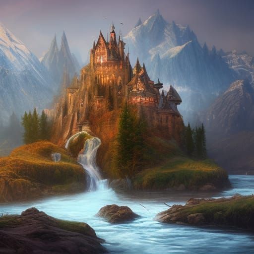 Castle in a Bottle: Fantastical Matte Painting