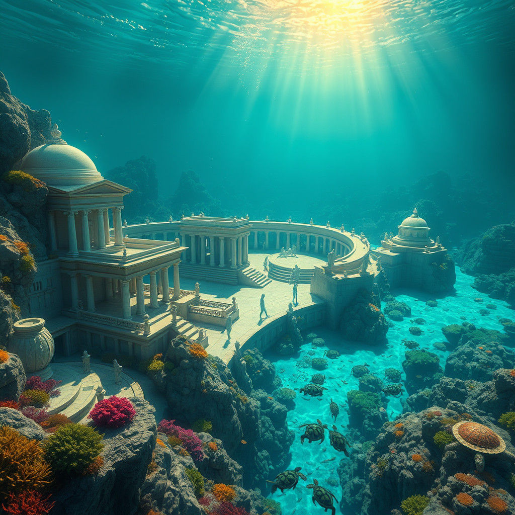 Sunken Atlantis: Ancient Greek and Egyptian Architecture