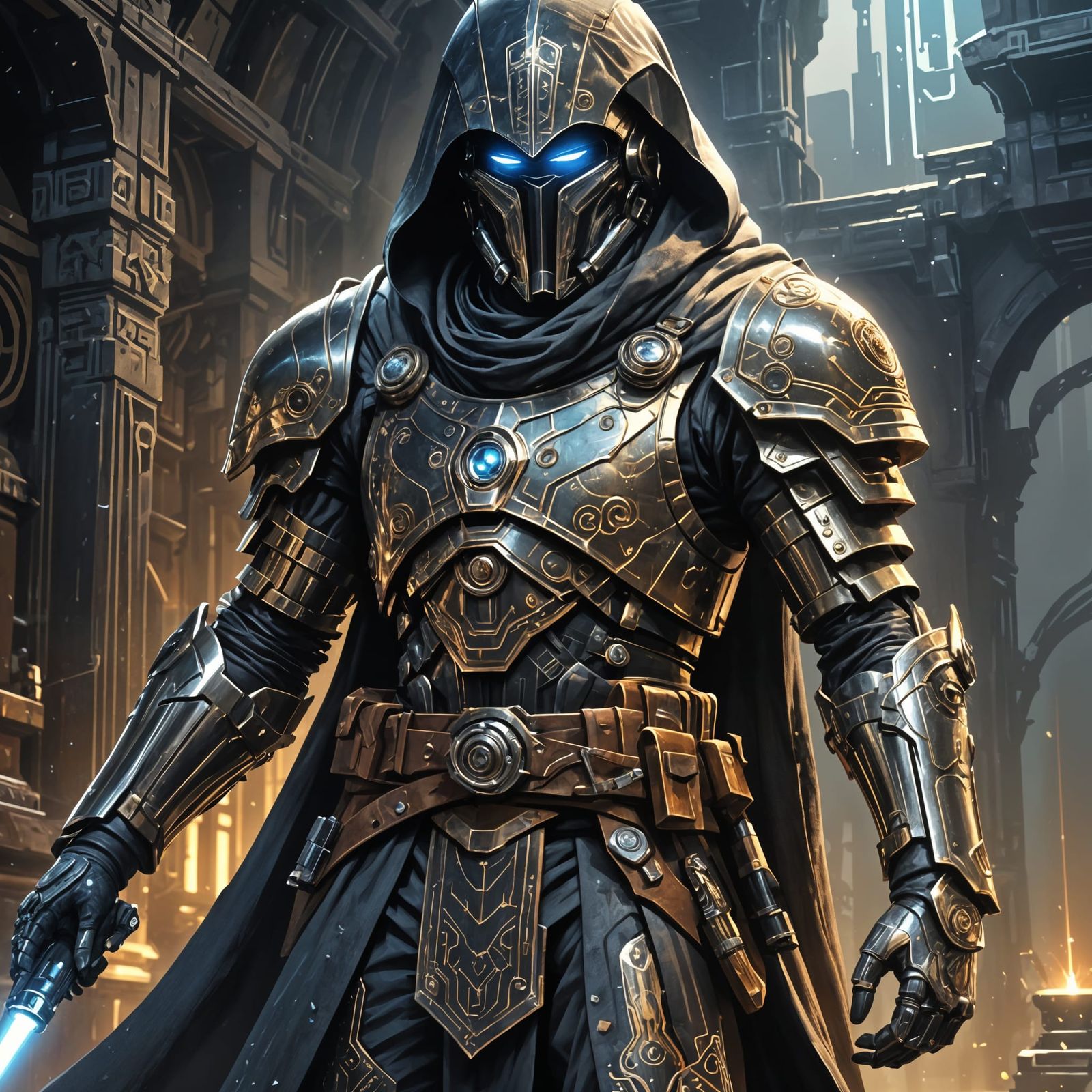 an Illustration of a RPG Character Knight