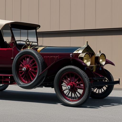 1910 Maroon Bentley with Suicide Doors
