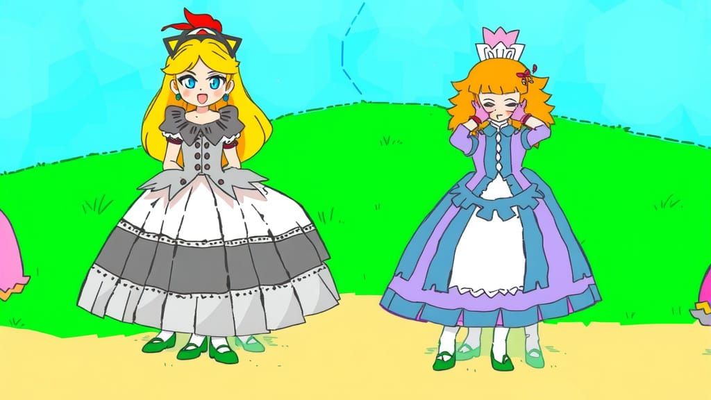 Anime Tap Dancer with Fiery Hair in Manga Style