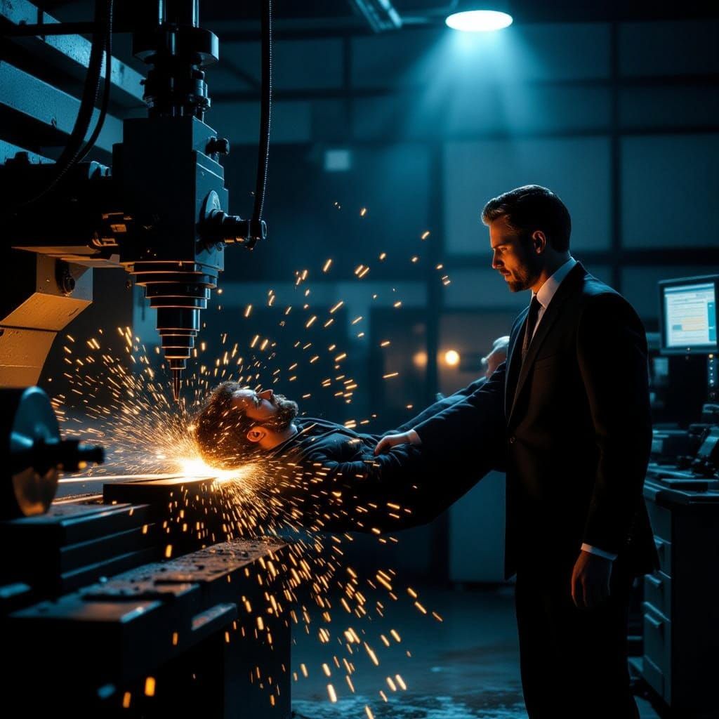 Toolmaker Pulled into Lathe by Unseen Force