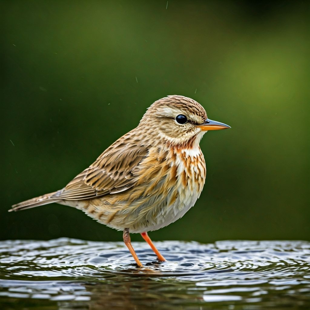 A Delicate Bird Formed Entirely of Flowing Water