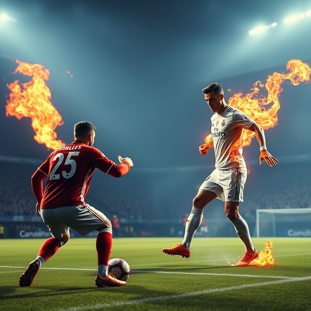 Ronaldo Free Kick with Flaming Aura