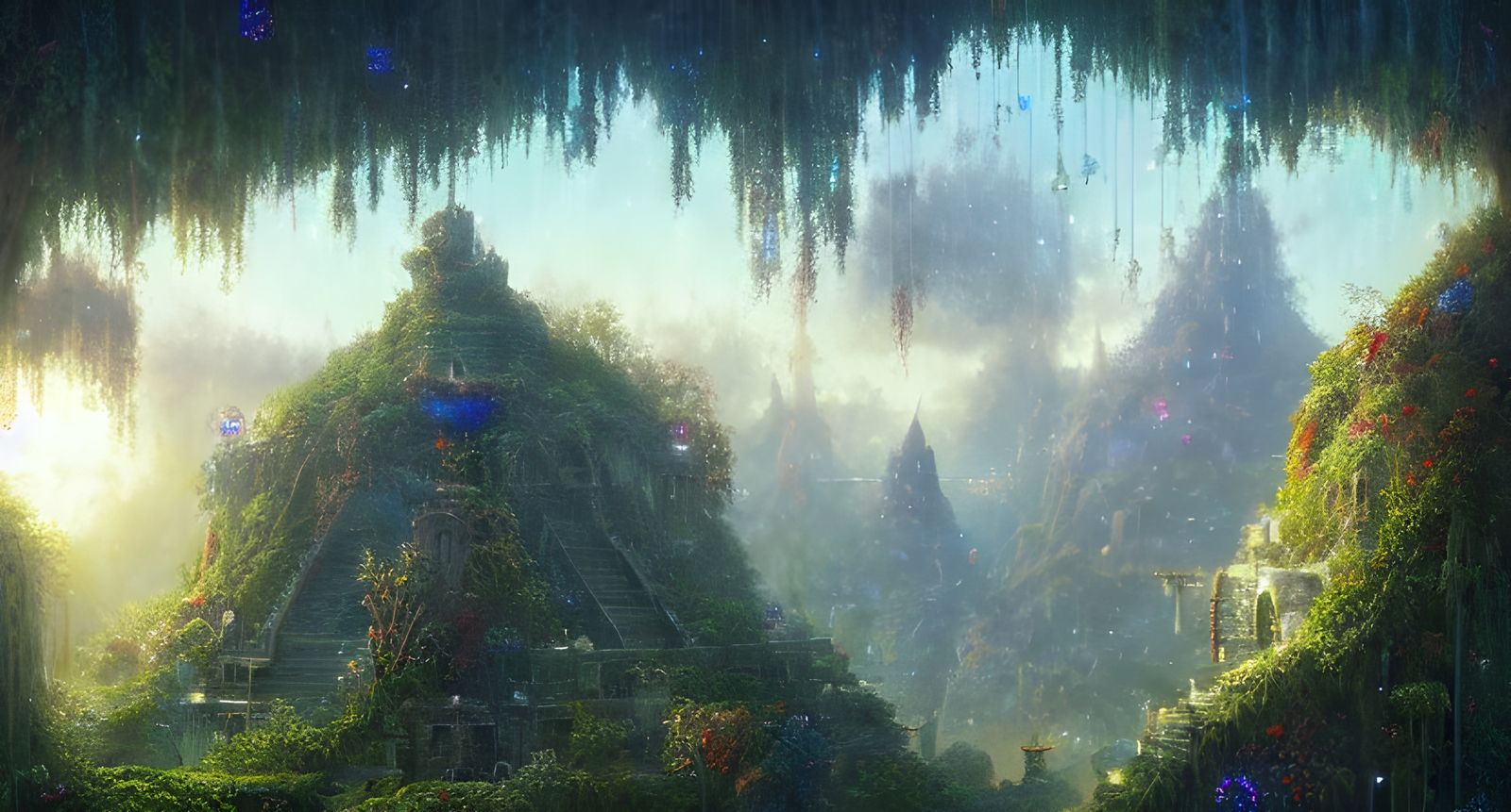 Babylon Hanging Gardens: Mystical Fractal Art