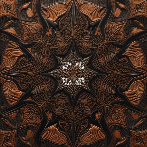 Abstract Vector Batina: New Leather Coat in Fractal Art