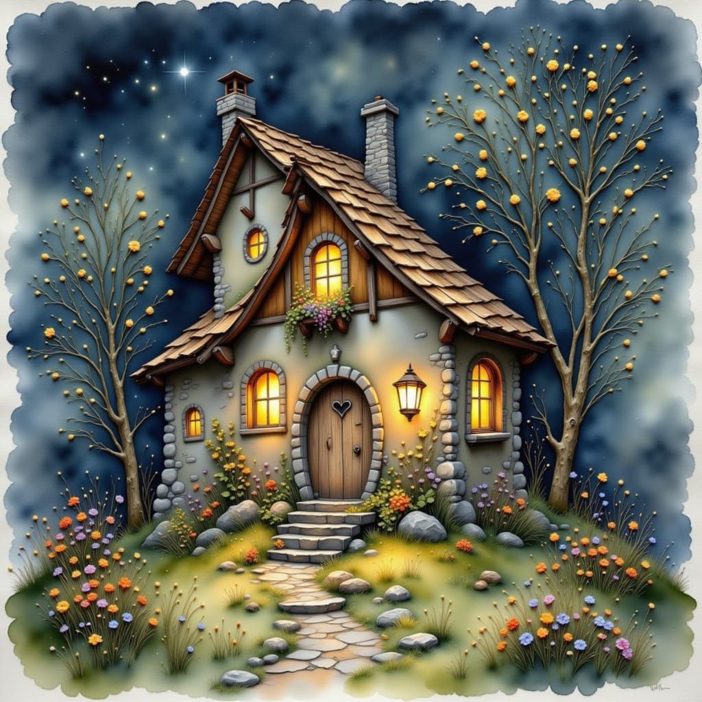 Fairytale night scene