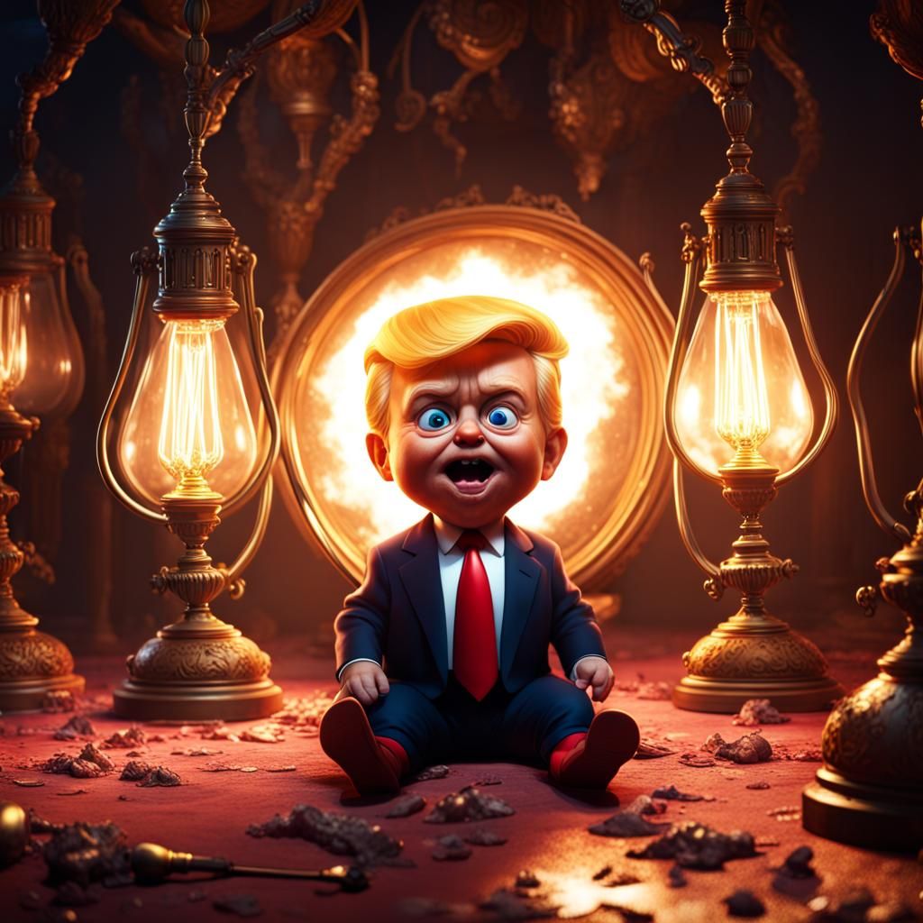 Disturbing Image: Baby Disfigures Trump in Fantasy Art