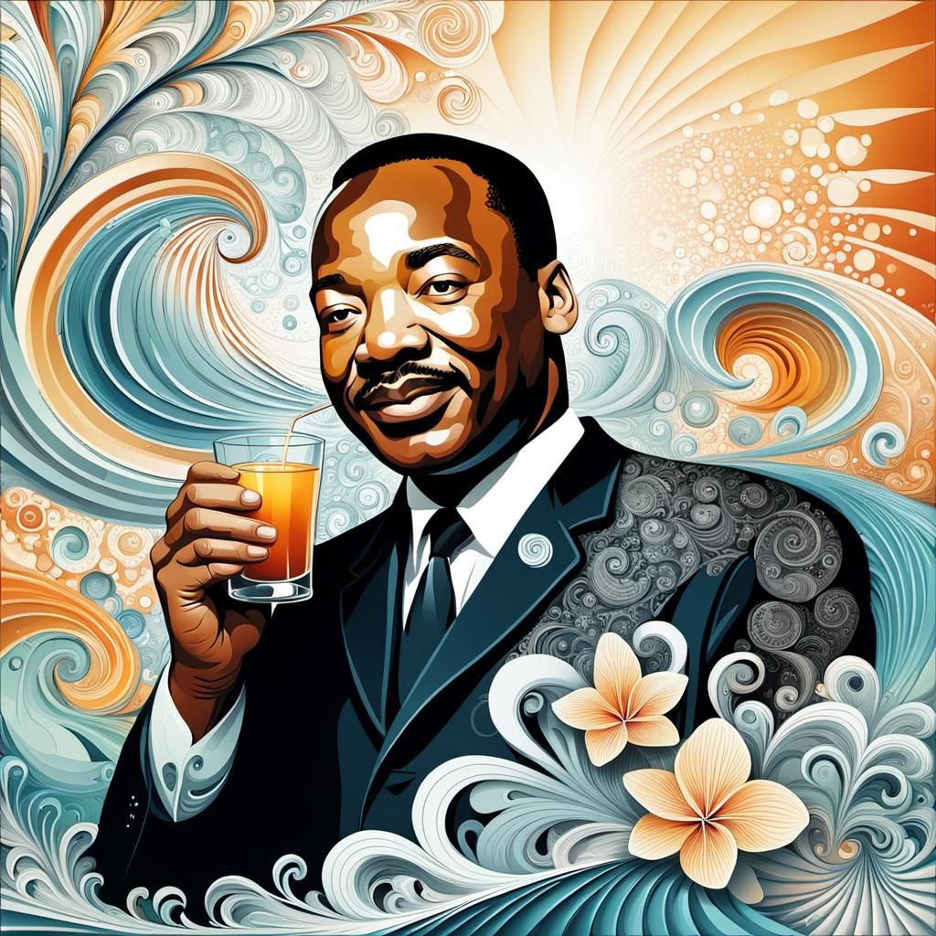 Martin Luther King Jr. Relaxing in Paradise