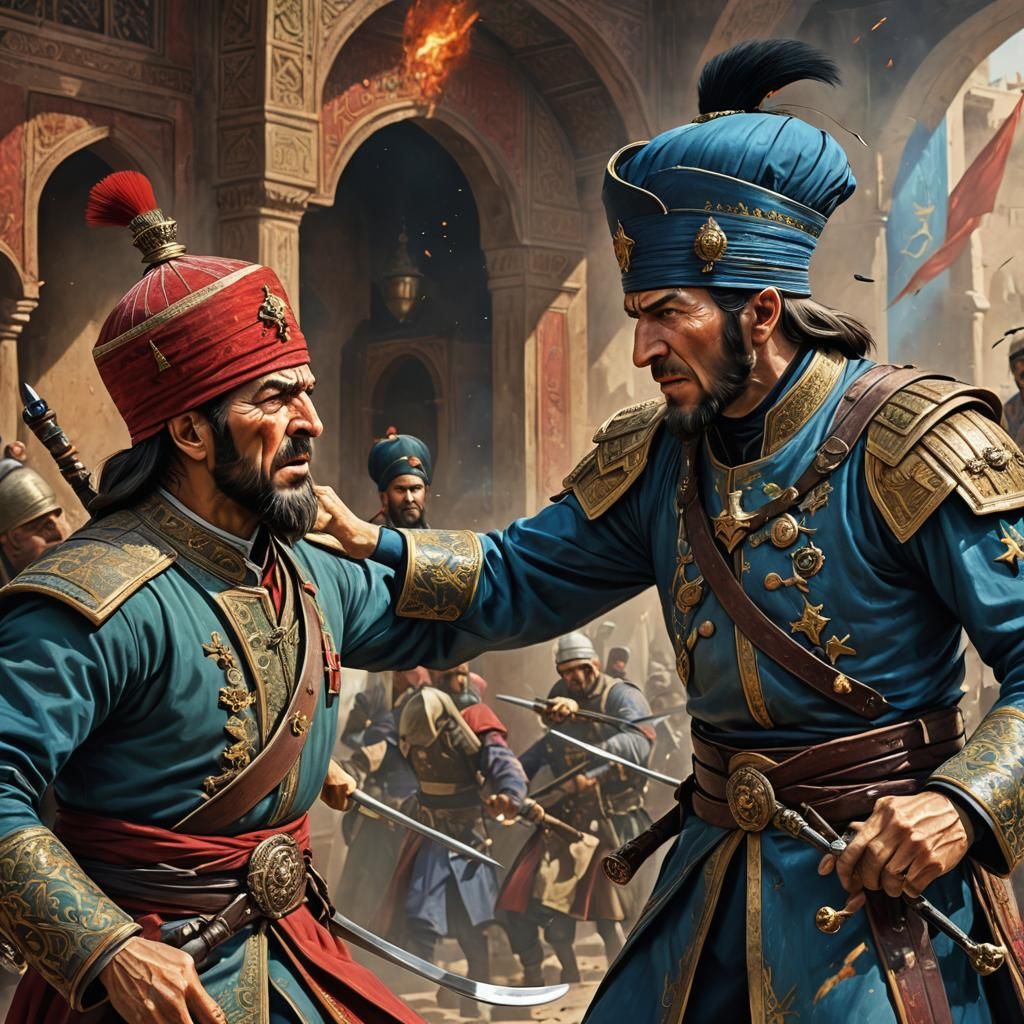 Ottoman Janissary vs. Spock: Hyperrealistic Concept Art