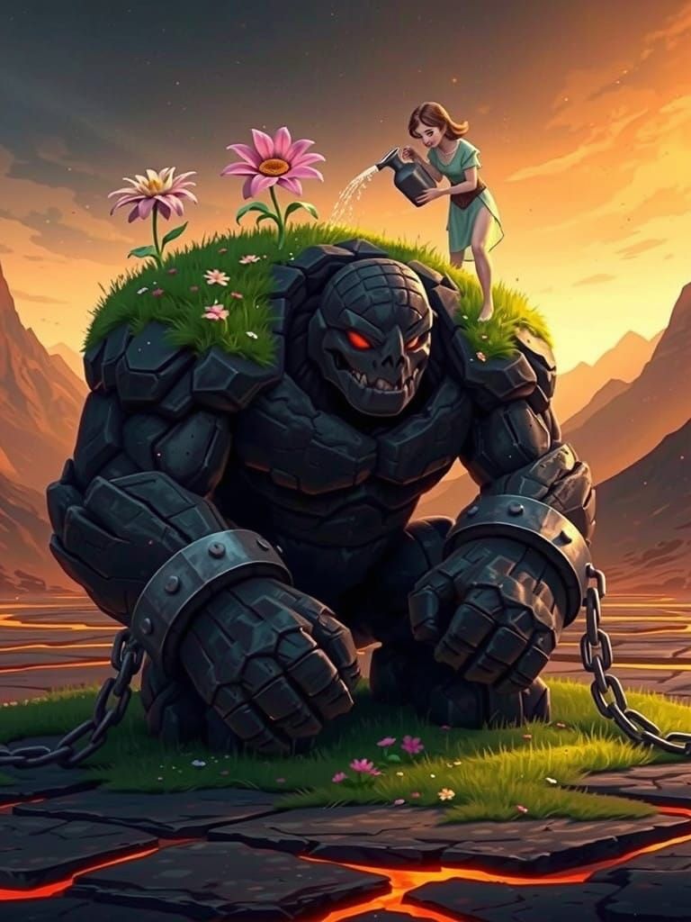 Blooming Friendship in a Volcanic Wasteland