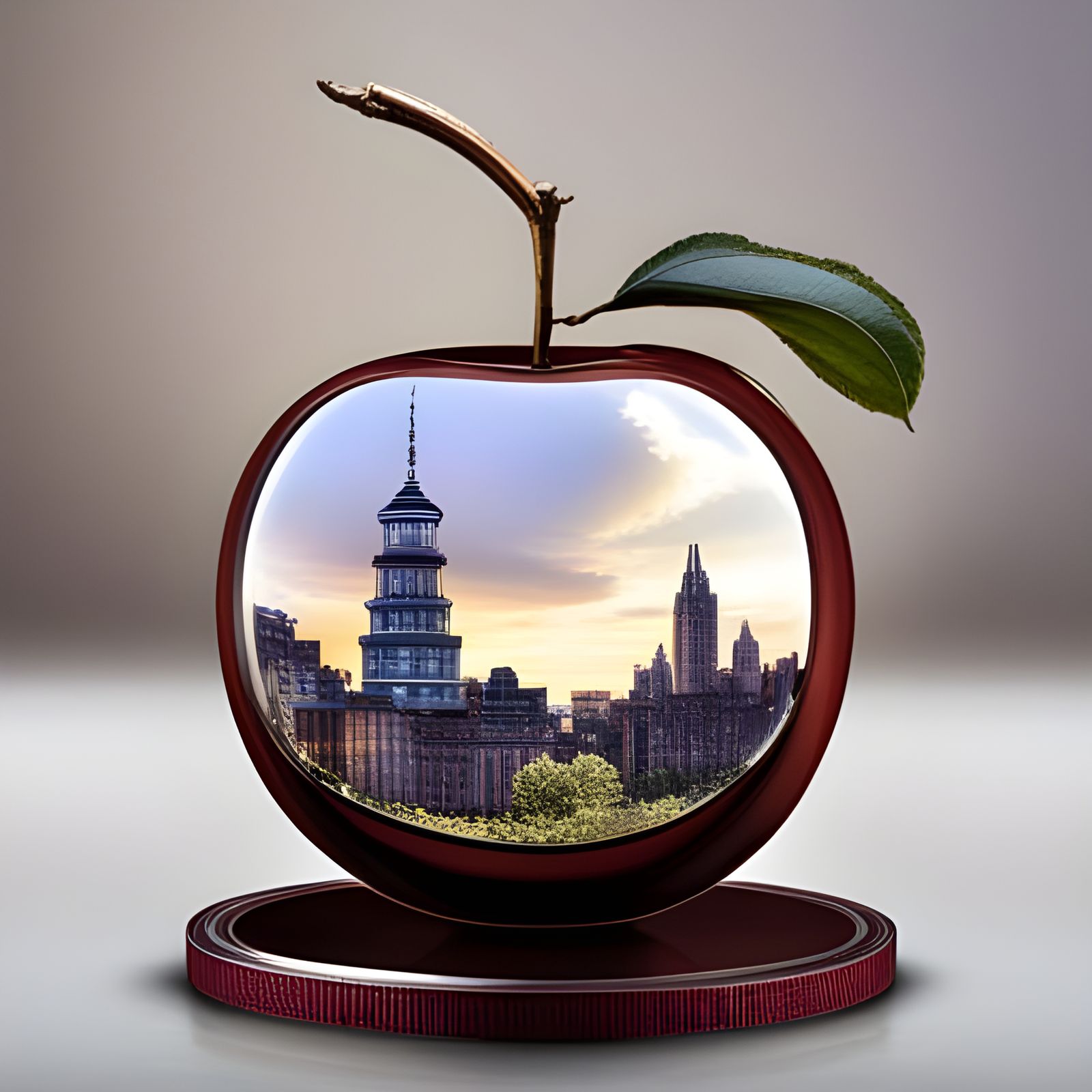 “Study - Steampunk Apple à la Surrealism #3