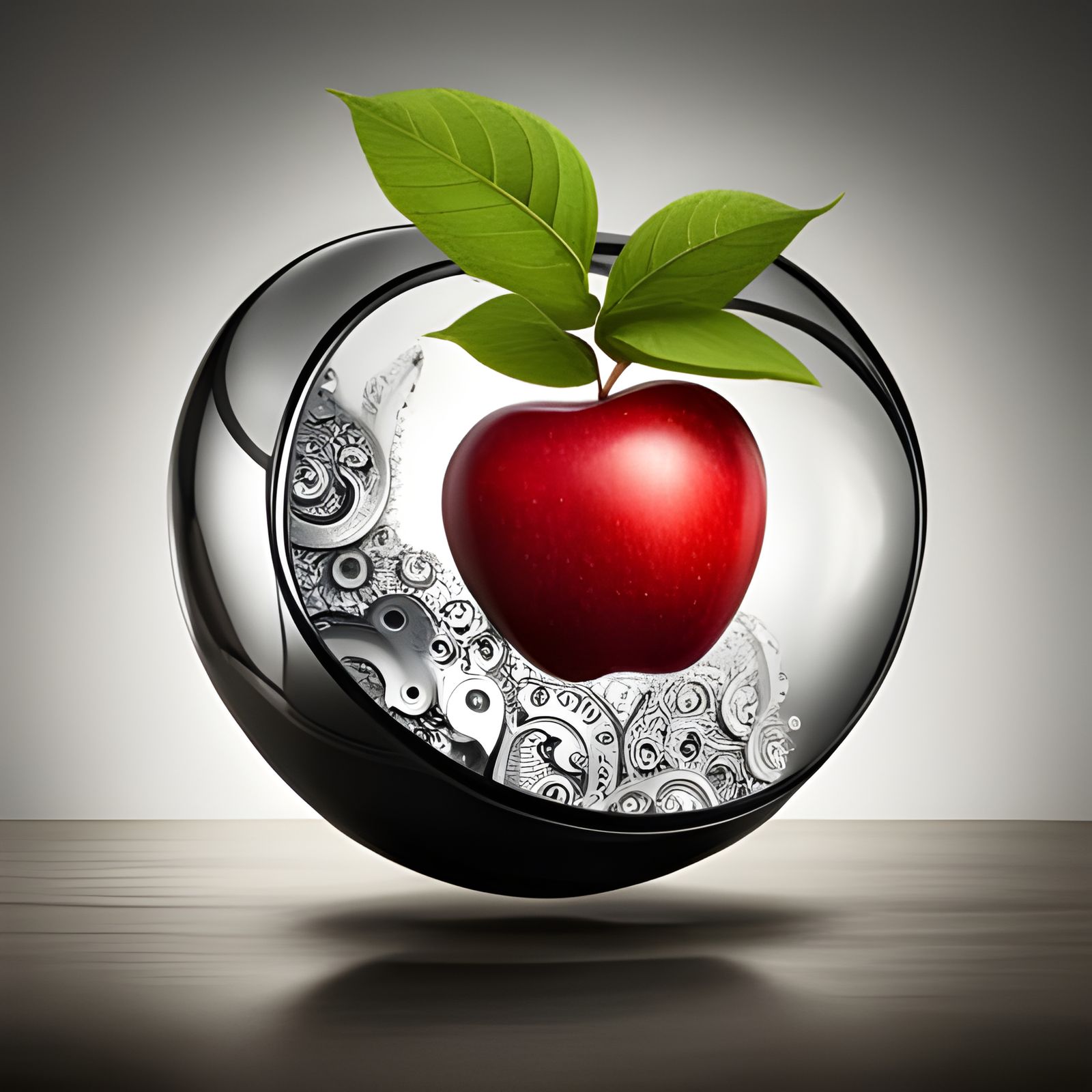 “Study - Steampunk Apple à la Surrealism #4