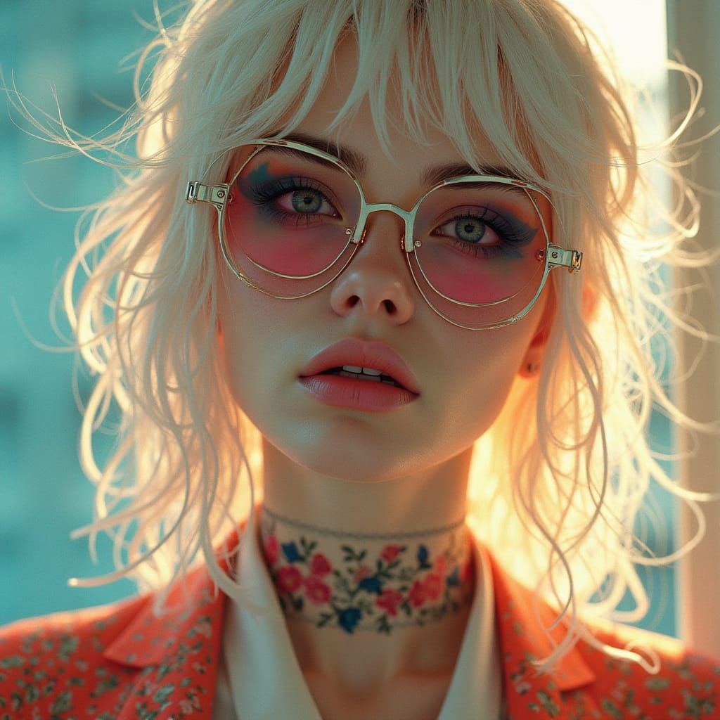 Ethereal Beauty in Art Nouveau Punk Style