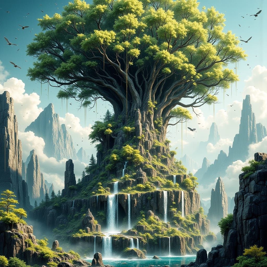 City in Ancient Tree: Impasto Painting in Unreal Engine
