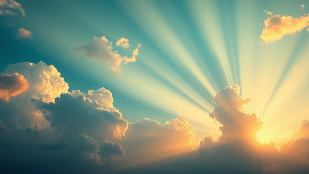 Ethereal Sky with Vibrant Clouds in Photorealistic Style